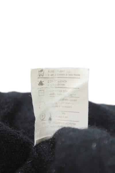 Vince Women Black Cashmere V-Neck Long Sleeve Pullover Sweater Size L
