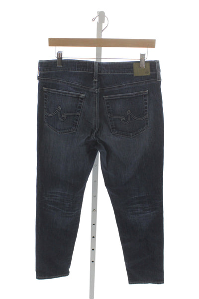 AG Adriano Goldschmied Womens Skinny Jeans Blue Cotton Mid Rise Size 30