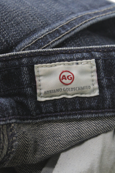 AG Adriano Goldschmied Womens Skinny Jeans Blue Cotton Mid Rise Size 30