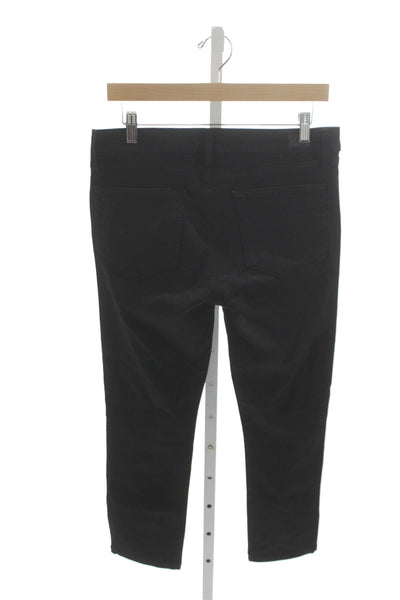 Paige Womens Cropped Black Low Rise Jeans Size 30