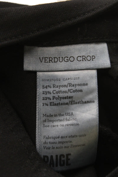 Paige Womens Cropped Black Low Rise Jeans Size 30