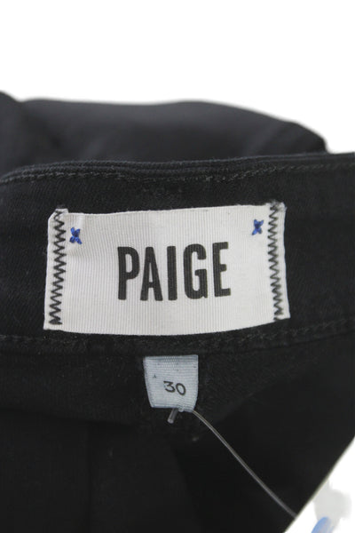 Paige Womens Cropped Black Low Rise Jeans Size 30