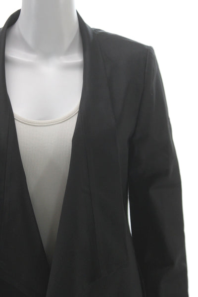 BCBG Max Azria Women Basic Jacket Black Wool Button Size M