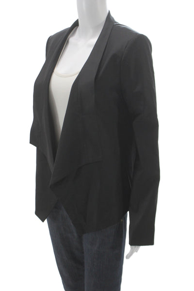 BCBG Max Azria Women Basic Jacket Black Wool Button Size M