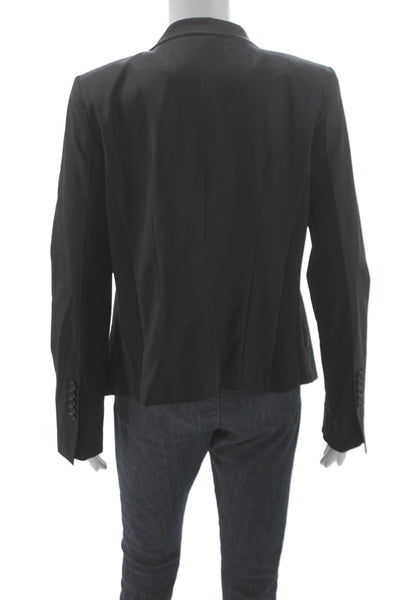 BCBG Max Azria Women Basic Jacket Black Wool Button Size M