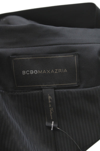 BCBG Max Azria Women Basic Jacket Black Wool Button Size M
