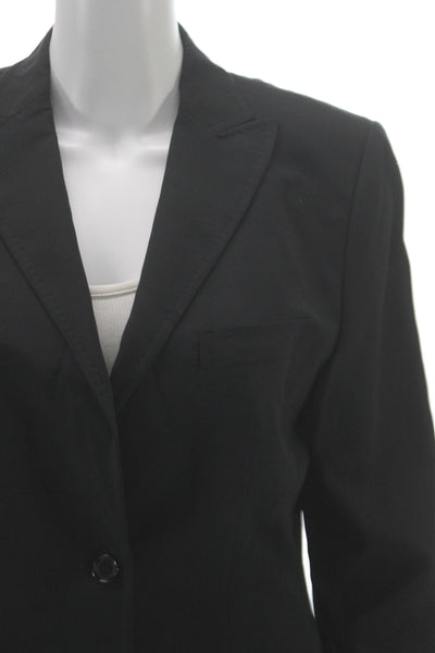 Dolce & Gabbana Womens Collared Buttoned Long Sleeve Blazer Black Size M
