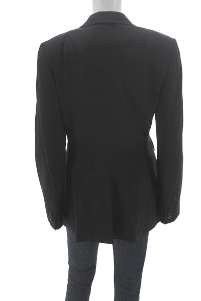 Dolce & Gabbana Womens Collared Buttoned Long Sleeve Blazer Black Size M