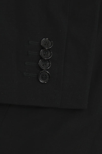 Dolce & Gabbana Womens Collared Buttoned Long Sleeve Blazer Black Size M