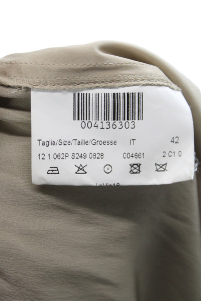 Lavia 18 Women Cargo Pants Beige Button 79% Acetate Inseam 28 Size 42