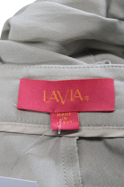 Lavia 18 Women Cargo Pants Beige Button 79% Acetate Inseam 28 Size 42