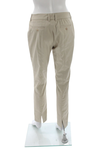 Peace of Cloth Women Beige Dress Pants Button Closure Size 2