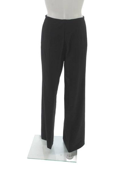 Les Copains Women Dress Pants Black Polyester Zip Size 40