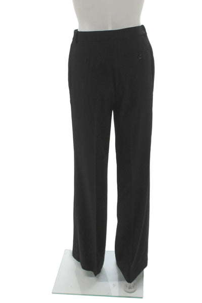 Les Copains Women Dress Pants Black Polyester Zip Size 40