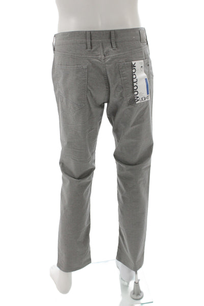 Brax Feel Good Mens Chino Pants Gray Button 50% Cotton Size 48