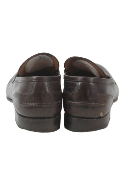 Silvano Sassetti Mens Leather Slip On Loafer Shoes Brown Size 13