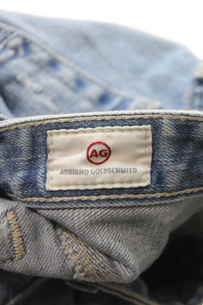 AG Adriano Goldschmied Women Ankle Jeans Blue Cotton Mid Rise Inseam 26 Size 24