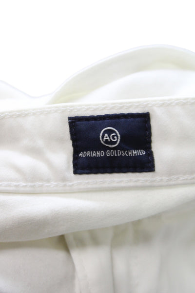 AG Adriano Goldschmied Women Skinny White Cotton Jeans Button Size 26