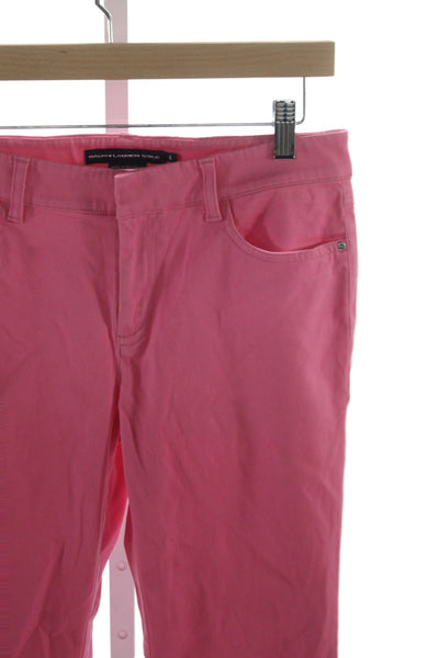 Ralph Lauren Golf Womens Chino Pants Pink Size 4