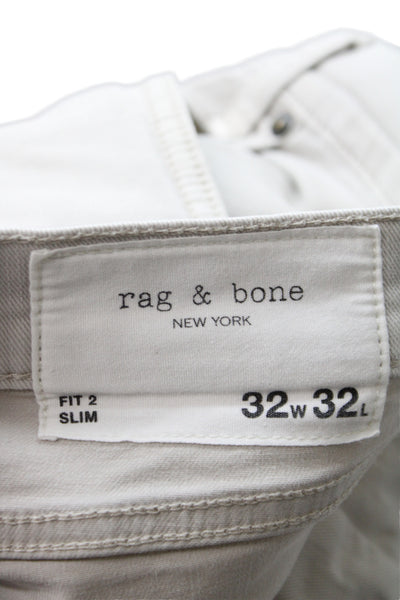Rag & Bone Men Straight Beige Cotton Jeans Size 32