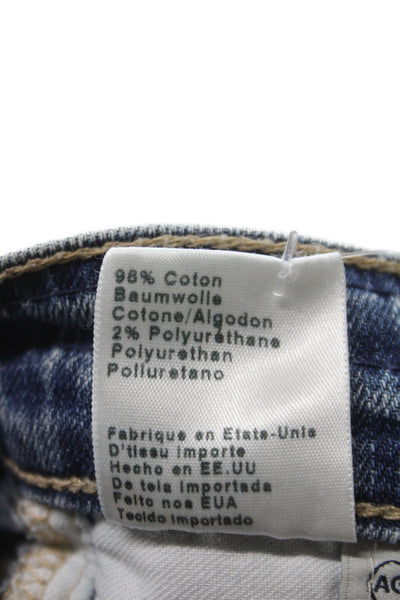 AG Adriano Goldschmied Womens Cut-Off Blue Cotton Shorts Size 27