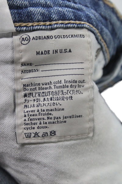 AG Adriano Goldschmied Womens Cut-Off Blue Cotton Shorts Size 27