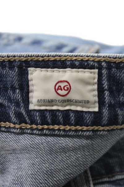 AG Adriano Goldschmied Womens Cut-Off Blue Cotton Shorts Size 27