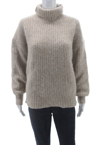 Lululemon Womens Beige Alpaca Turtleneck Pullover Sweater Long Sleeve Size XS