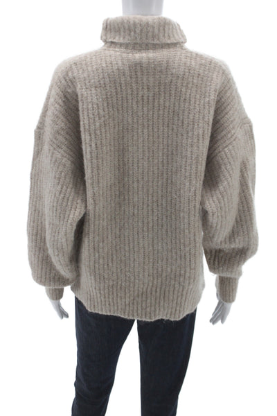 Lululemon Womens Beige Alpaca Turtleneck Pullover Sweater Long Sleeve Size XS