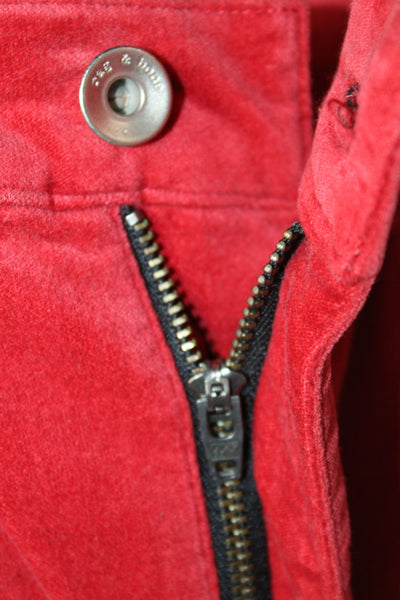 Rag & Bone Womens Corduroy Ankle Pants Red Button Size 26