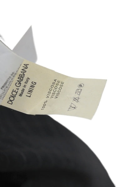 Dolce & Gabbana Womens Straight Pencil Skirt Gray Plaid Wool Size 40