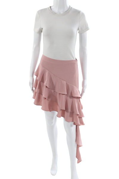 Zara Womens Pink Mini Skirt Polyester Zip Short Casual Size S