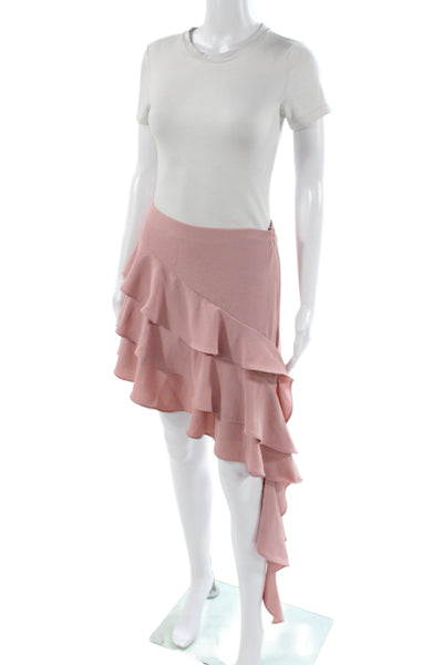Zara Womens Pink Mini Skirt Polyester Zip Short Casual Size S