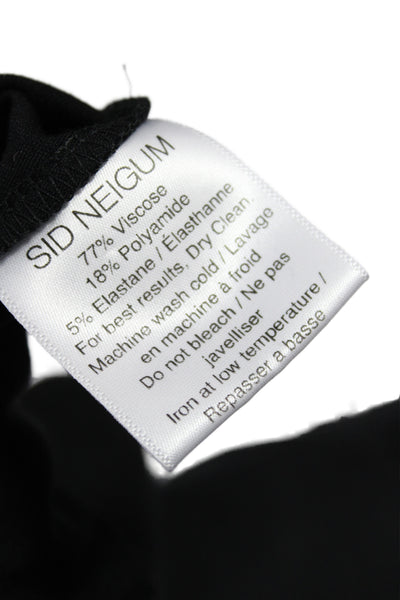 Sid Neigum Women Maxi Dress Black Off Shoulder Short Sleeve Cutout Size M