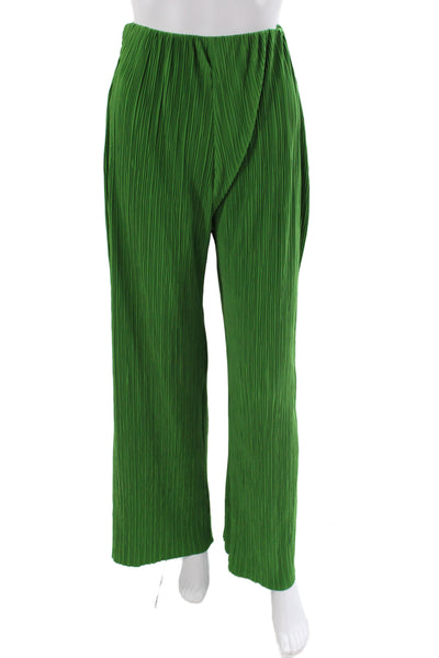 Zara Women Two Piece Set Pleated Collared Sleeveless Green Top Size S