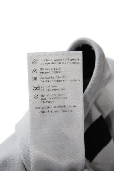Wolford Womens Jersey Tank Gray Sleeveless Crew Neck Geometric Size S