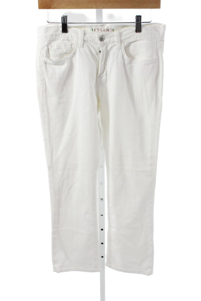 J Brand Womens Straight White Cotton Jeans Size 27