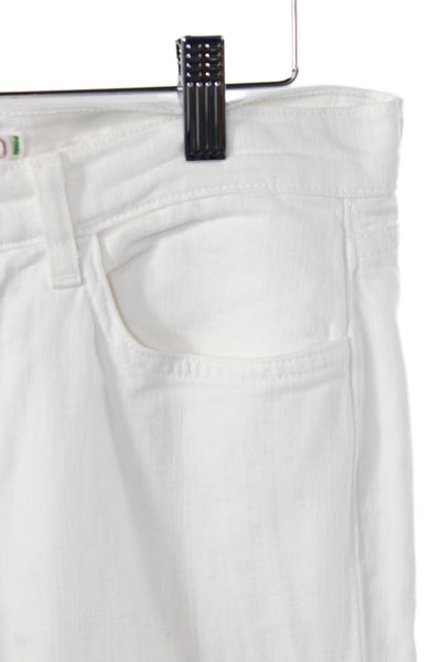J Brand Womens Straight White Cotton Jeans Size 27