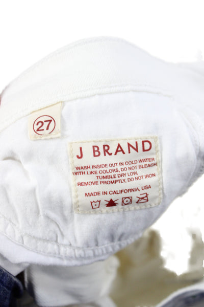J Brand Womens Straight White Cotton Jeans Size 27