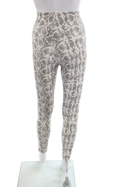 Commando Women Ankle Gray Animal Print Leggings 68% Polyurethane Size S