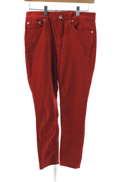 Rag & Bone Womens Ankle Red Cotton Pants Size 27