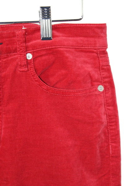 Rag & Bone Womens Ankle Red Cotton Pants Size 27