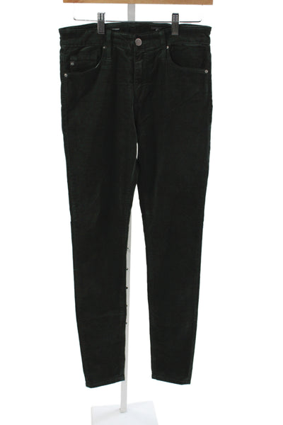 AG Adriano Goldschmied Women Green Casual Cotton Pants Size 27