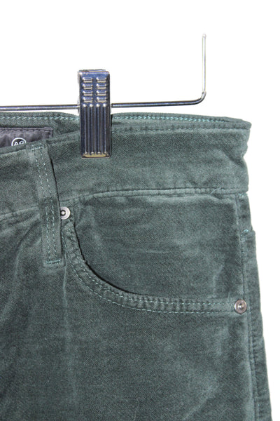 AG Adriano Goldschmied Women Green Casual Cotton Pants Size 27