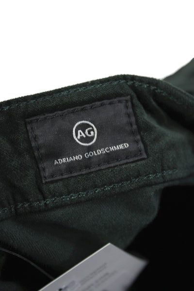 AG Adriano Goldschmied Women Green Casual Cotton Pants Size 27