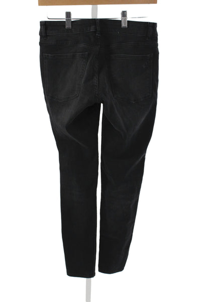 DL 1961 Women Skinny Black Sparkly Jeans Button Mid Rise Size 27