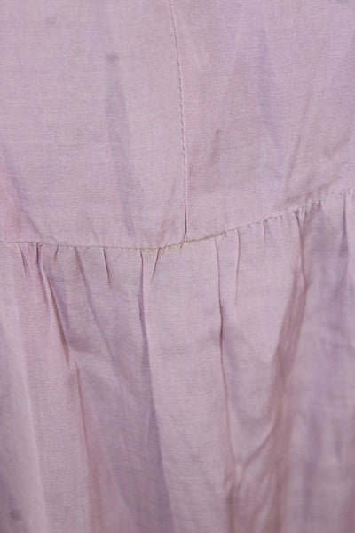 Elan Women Pink Bohemian V-Neck Sleeveless Viscose Maxi Dress Size M