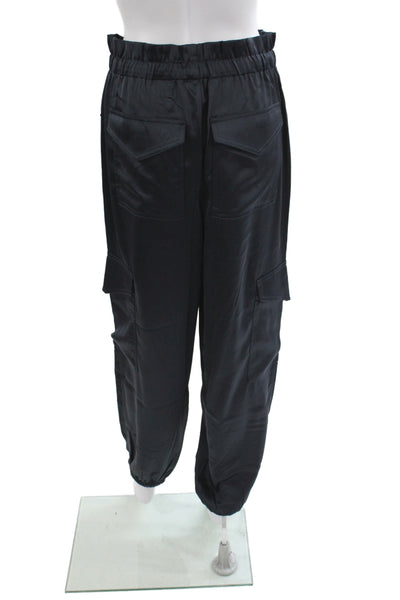 Banana Republic Womens Cargo Pants Black Drawstring Polyester Size M