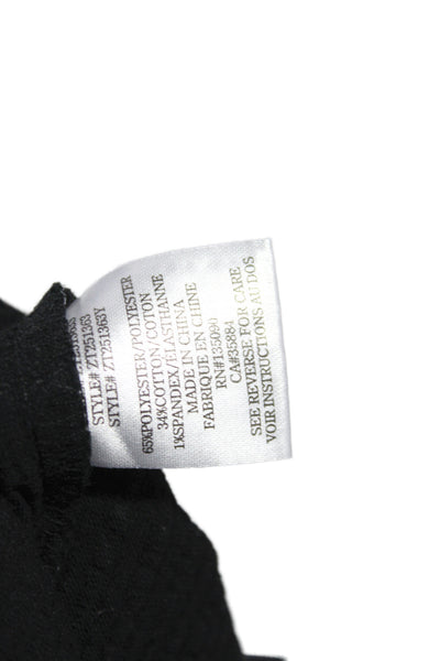 Z Supply Womens Cropped T-Shirt Black Crew Neck Short Sleeve Size L