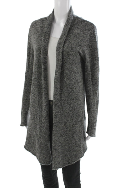 Cashmere Box Womens Cardigan 100% Cashmere Gray V-Neck Long Sleeve Size L